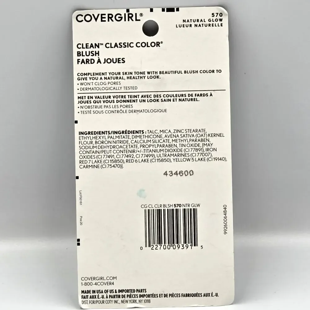 Covergirl Clean Classic Color Blush Natural Glow #570 0.27oz